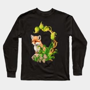 The sly fox who just wants to sit Long Sleeve T-Shirt